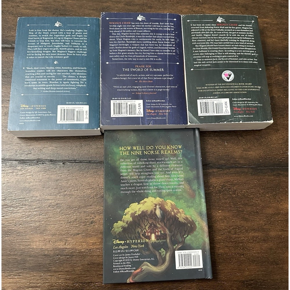 Magnus Chase and the Gods of Asgard Paperback set + Nine Worlds By Rick Riordan - Picture 3 of 3